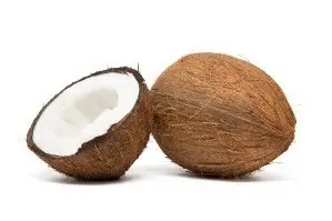 coconut cut in half