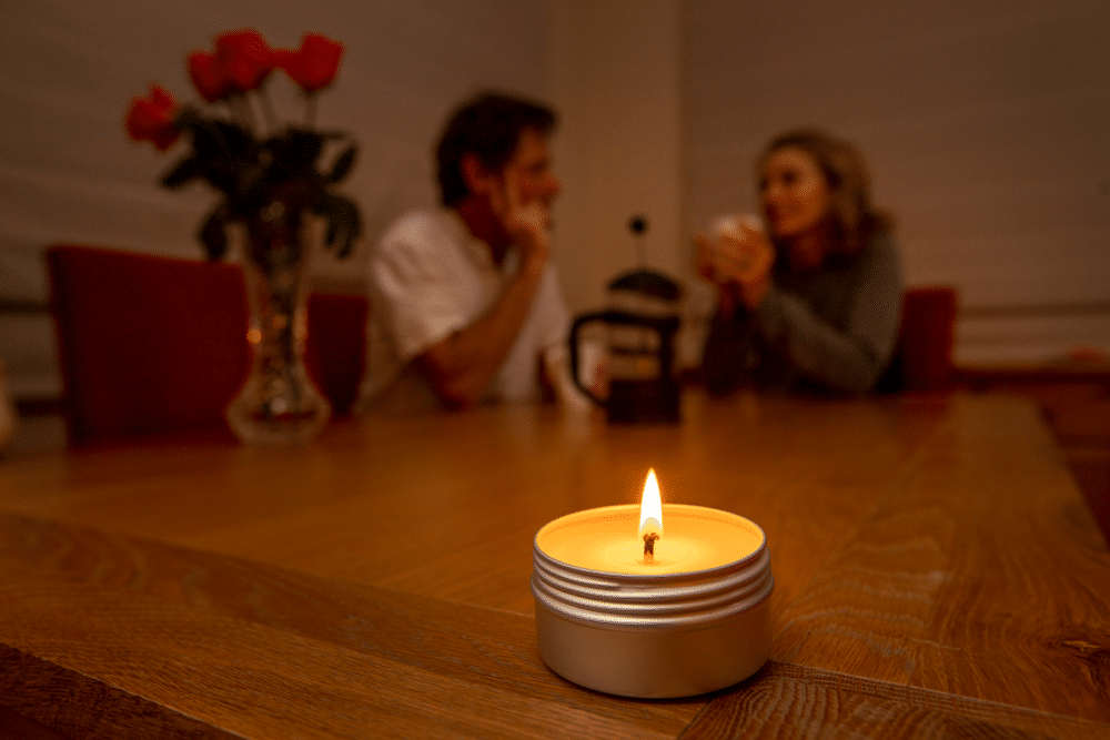Insect Repellent Candle burning